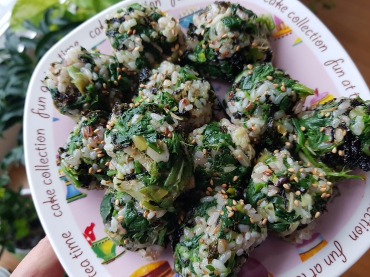  정월대보름 나물반찬+ 간단맛나게 냉이 시금치 주먹밥!!