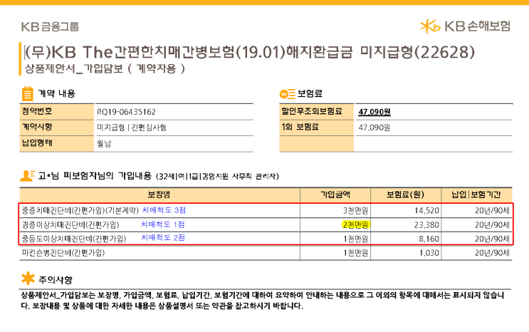  KB손해보험 THE간편한 치매간병보험 집중 탐구!