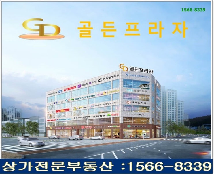  동탄2신도시 상가분양/동탄골든프라자/임차확정 송종국 축구교실 스포츠센터 임대인 모십니다.