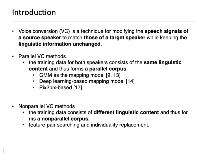  [ICASSP 2018] High-Quality Nonparallel Voice Conversion based on Cycle-Consistent GAN