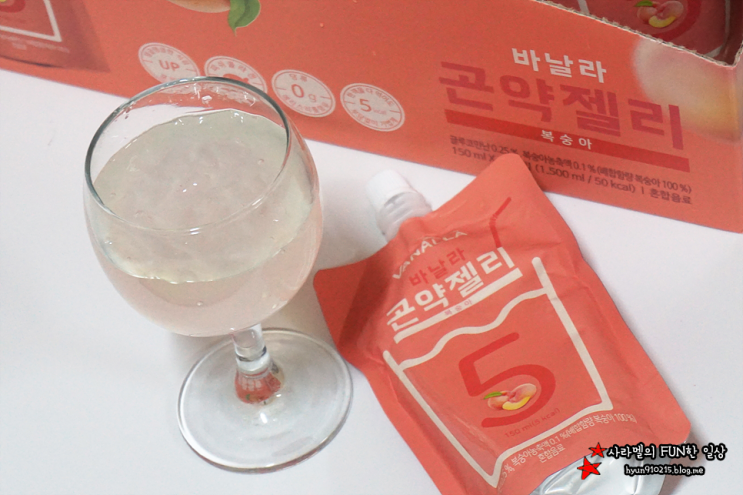 바날라 곤약젤리 복숭아, 곤약 다이어트 되겠는데요!?