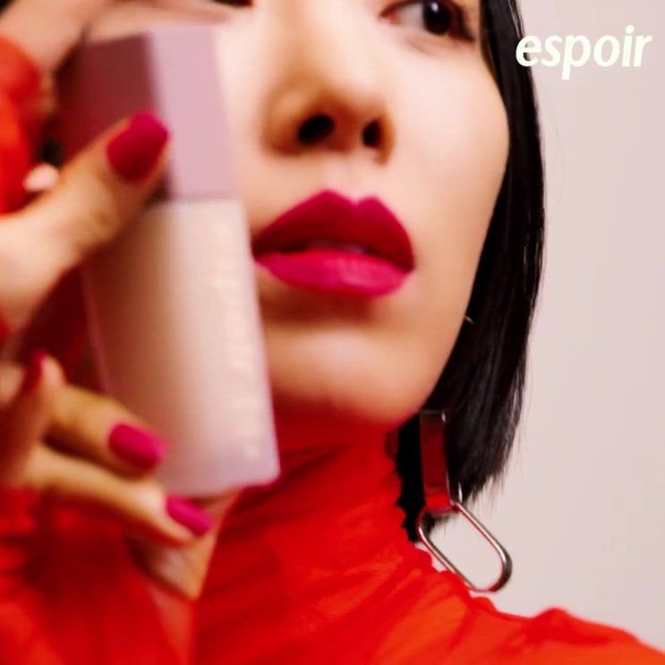  리아킴, 유스뷰티 X 에스쁘아 립스틱 노웨어 젠틀 매트 #레드바이브 레드 립스틱 찾는다면~