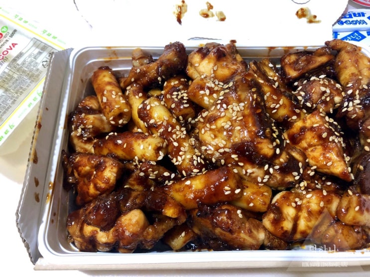  지코바치킨 양념구이 보통맛+떡사리추가+셀프 치밥 