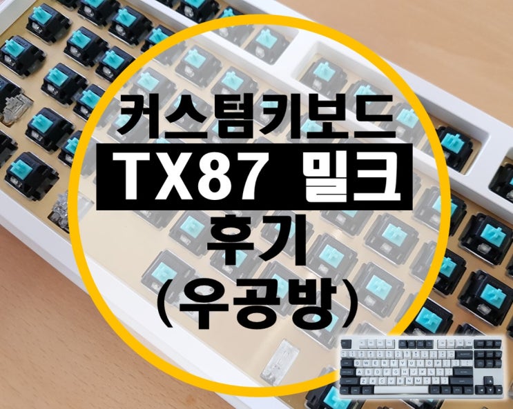 커스텀 키보드 TX87 밀크 사용기 (우공방 후기)