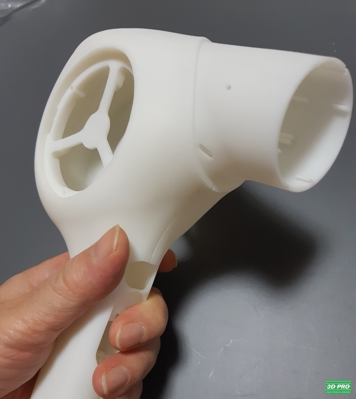 3D프로 - 3D프린터 목업 드라이기 기업체 출력물 (SLA방식/ABS Like 레진)