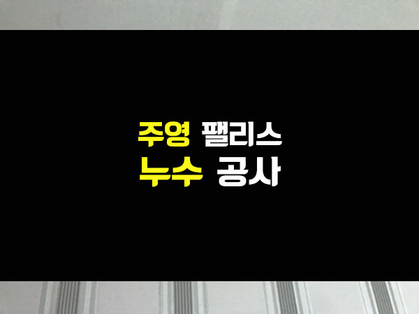  통영 주영팰리스 누수 공사 다녀왔어요 !!