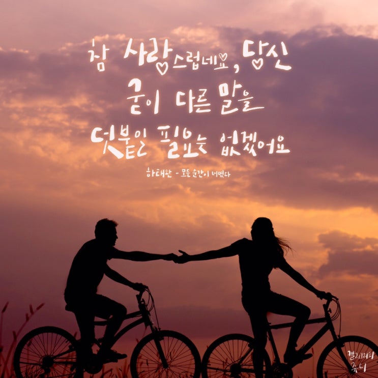  [캘리그라피] 사진 위에 그리는 캘리그라피(feat.사랑)