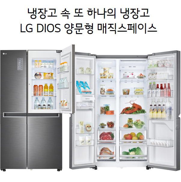 엘지 디오스 냉장고 2도어 LG 양문형 냉장고 매직스페이스 렌탈