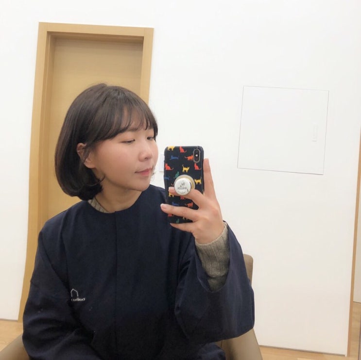  강남역미용실 차홍룸 신논현점 모카브라운 염색후기 (by 박현정디자이너)