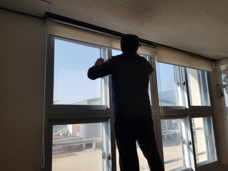 [양산백경원단] 학교 롤스크린 시공 커튼 시공 사진 141