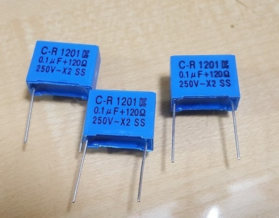 C-R1201 0.1uF+120 ohm 250VAC, XE1201, RE1201. Spark Killer, Surge ...