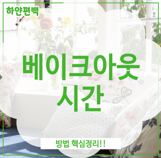  베이크아웃시간, 방법 핵심정리!!