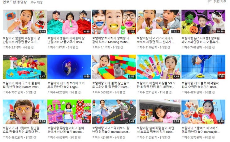  이유 있는 보람튜브 수입!!