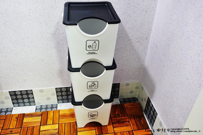 가정용 분리수거함 + 비닐 구입 팁! 플라팜 에코홀릭 3단분리수거함