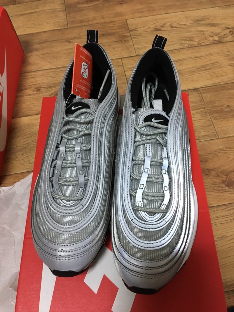 나이키 신발] 나이키 에어맥스97 프리미엄 올스카치 (리플렉티브 실버) 후기 : 네이버 블로그