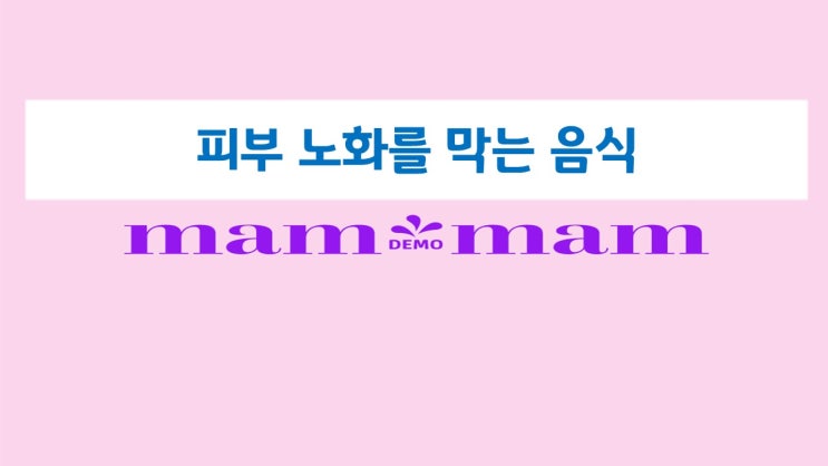  피부 노화를 막는 음식