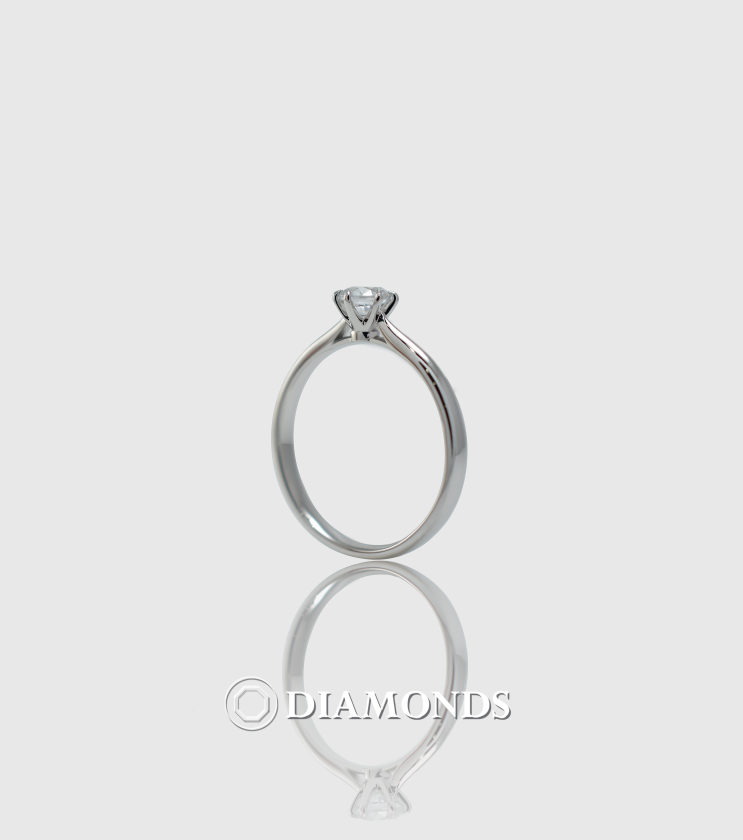다이아몬드 반지 - 솔리테어 링, 0.3ct, 6 Prong