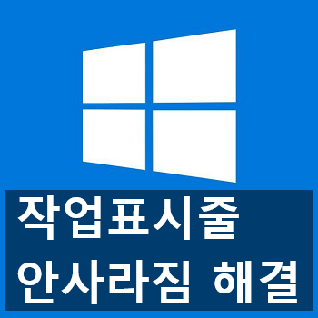 윈도우 작업표시줄 안사라짐, 2가지 해결 방법 윈도우 작업표시줄 안사라짐, 2가지 해결 방법
