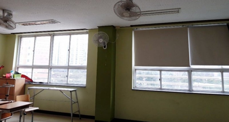 [양산백경원단] 중학교 방염암막롤스크린 시공 커튼 시공 사진 121