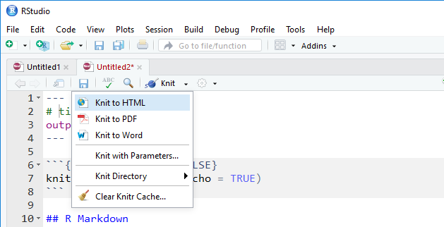  Rmd 파일을 HTML로 변환하기 | Rmd to HTML, Can't find knit icon
