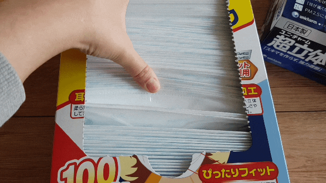 일본에서 직구한 물건 도착 : SUSU 프리미엄 발매트, 피티 일회용 마스크 100매