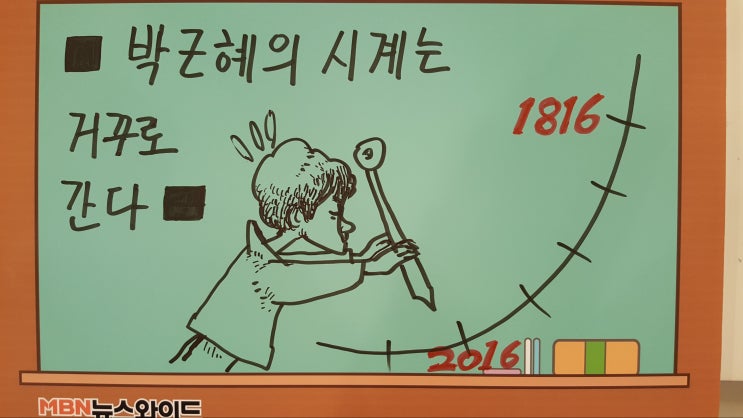  오늘 한 컷  -박근혜의 시계는 거꾸로 간다                                              (2016. 11. 24)