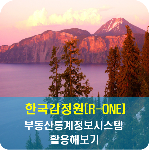 한국감정원 부동산통계정보시스템(R-ONE) 사용방법