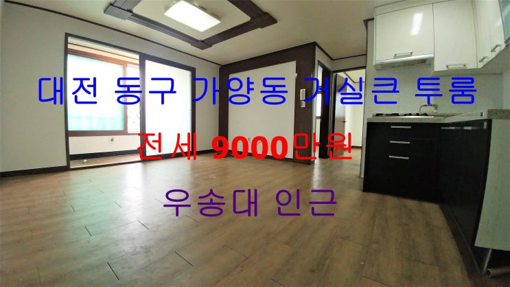  대전동구가양동거실큰투룸전세(우송대인근)