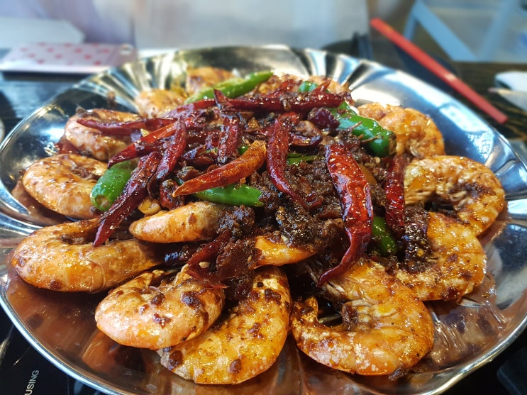  일산 훠궈 맛집, 신메뉴 출시된 마라새우 좋네요 : 오향선 화정점