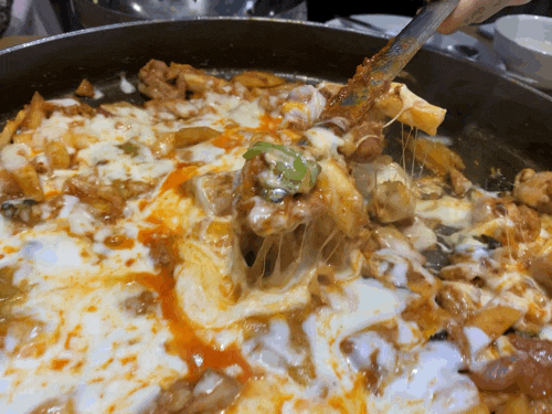  오투닭갈비 구리갈매점 치즈듬뿍닭갈비(보통맛) 후기