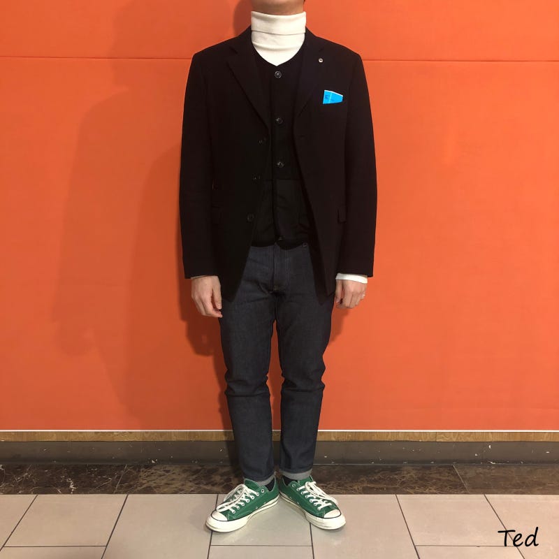 남자 봄 코디 추천! 유니클로 생지데님, UNIQLO 르메르 자켓 착샷
