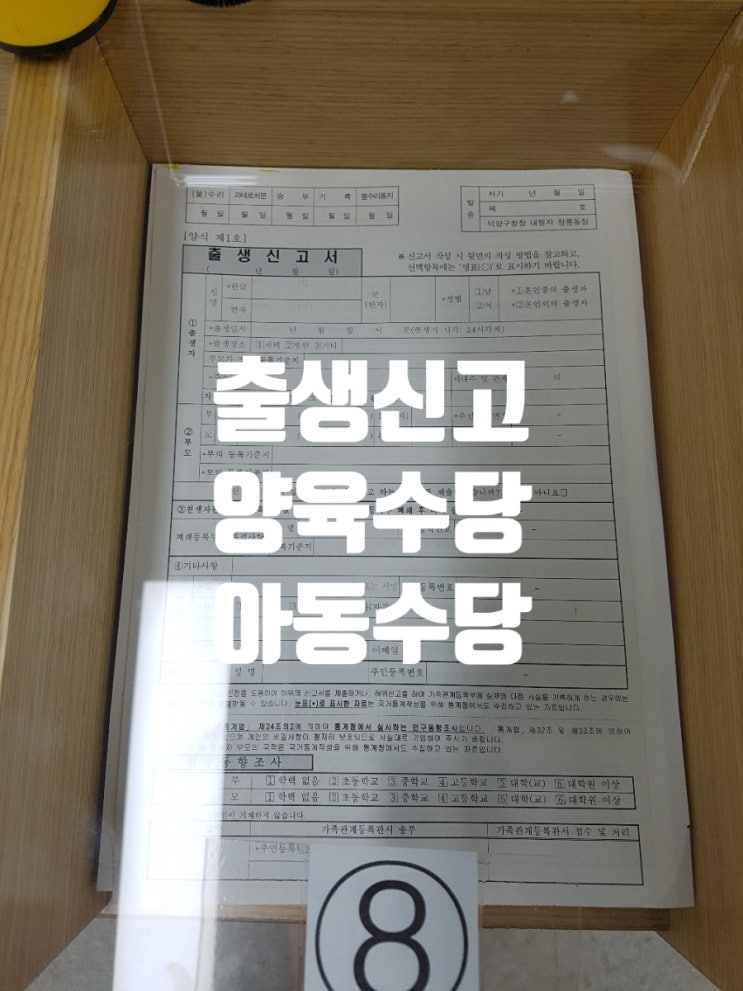 [산후3주] 출생신고+양육수당+아동수당(feat.창릉동주민센터)