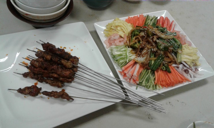  양꼬치와 양장피