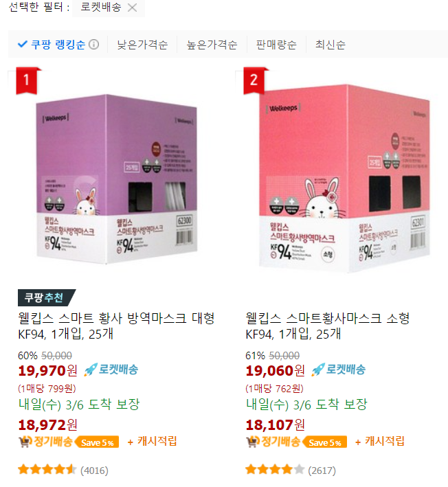  황사/미세먼지 마스크 KF94/KF80?