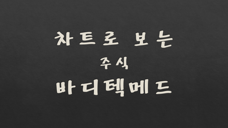  차트로 보는 주식 분석 (012) : 바디텍메드