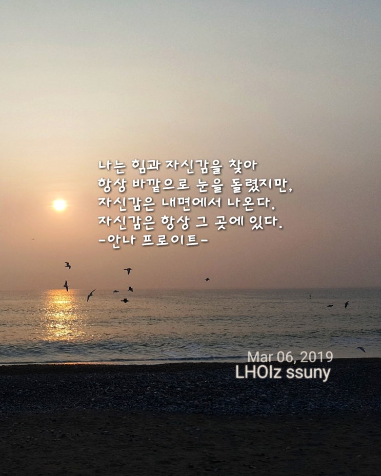 [글 그림] 자신감명언-안나 프로이트...자신감은 내면에서 나온다.