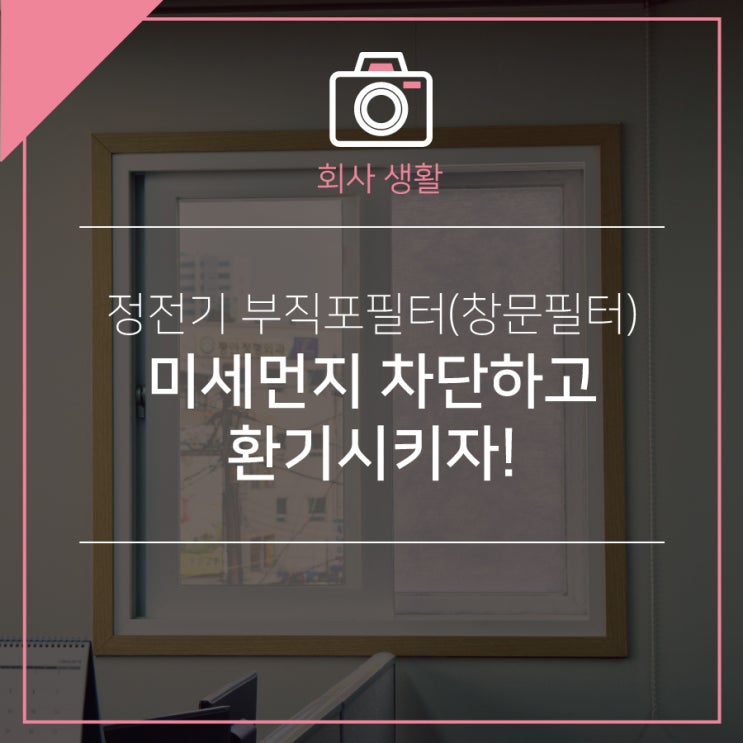  회사에도 정전기 부직포 필터(창문 필터) 부착했어요!