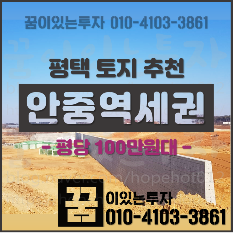 안중역세권 토지투자 추천매물 (서평택 서해선 안중역 역세권)