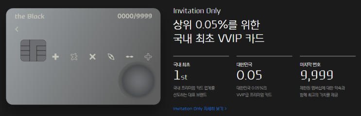 현대카드 더 블랙 (the Black Edition2) VVIP 카드 열전 1