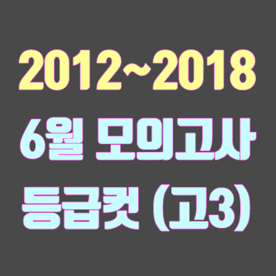 6월 모의고사 등급컷 (고3) [2012·2013·2014·2015·2016·2017·2018]