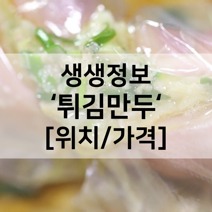  생생정보 택시맛객 튀김만두 이대 화상손만두 위치