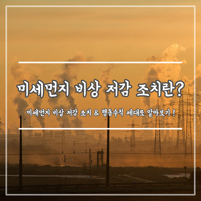  비상 저감 조치 뜻 ! 미세먼지 비상저감조치 뜻 & 규제사항 & 미세먼지 예방법, 행동수칙 정리 !