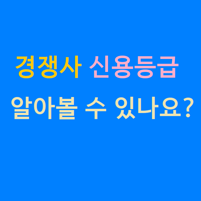  경쟁사 기업신용평가 등급과 정보를 조회할 수 있나요?