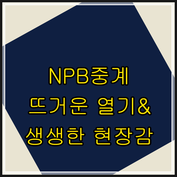 NPB중계 현장생생!뜨거운열기