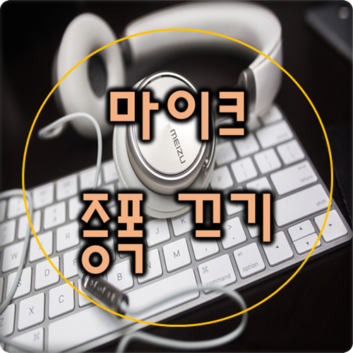 마이크 증폭 끄는 방법 지지직 소음 5초 해결