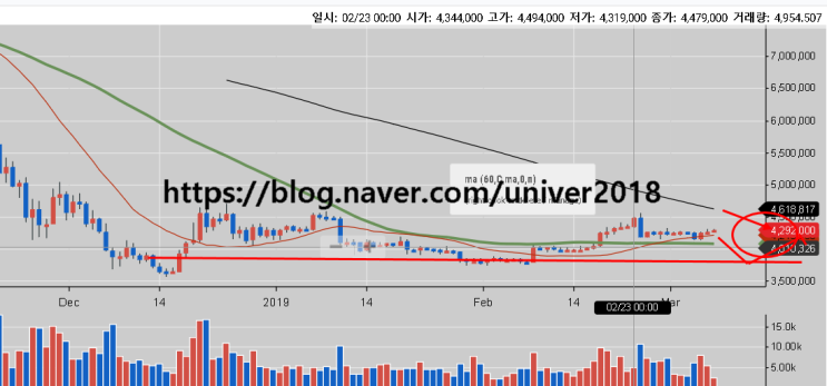  2019년 3월 비트코인시황/역대최대조정장 447일 신기록 진행중