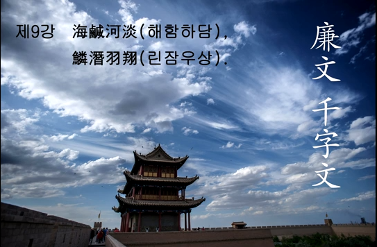  염문천자문 -009 해함하담 린잠우상