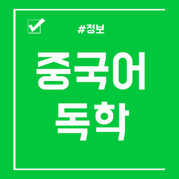 중국어독학 하루 1시간씩 도전하기!