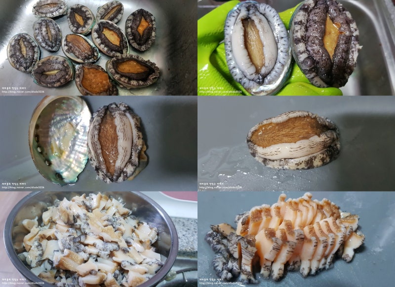 전복손질하는법 전복내장제거 전복회만드는법 (동영상첨부)