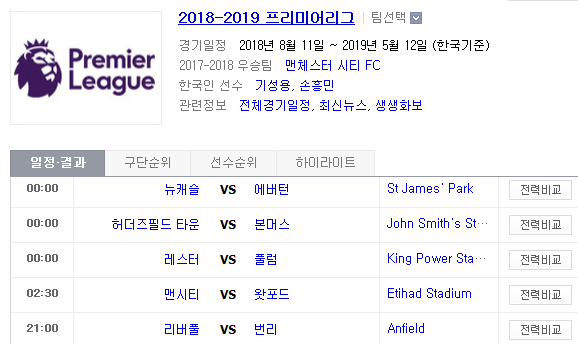 2019.03.09 EPL(프리미어리그) (뉴캐슬 에버턴 | 허더즈필드 본머스 | 레스터 풀럼 | 맨시티 왓포드) 2019.03.09 EPL(프리미어리그) (뉴캐슬 에버턴 | 허더즈필드 본머스 | 레스터 풀럼 | 맨시티 왓포드)